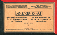 Album - Die Beerdigung von P. A. Kropotkin in Moskau Album - Die Beerdigung von P. A. Kropotkin in Moskau