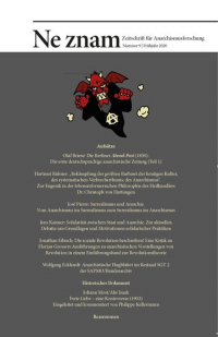 Ne znam - Zeitschrift für Anarchismusforschung, Nr. 09
