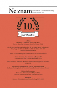 Ne znam - Zeitschrift für Anarchismusforschung, Nr. 10